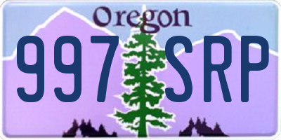 OR license plate 997SRP