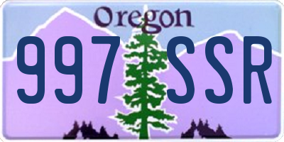 OR license plate 997SSR