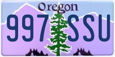 OR license plate 997SSU