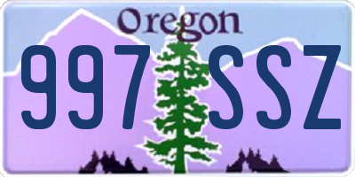 OR license plate 997SSZ