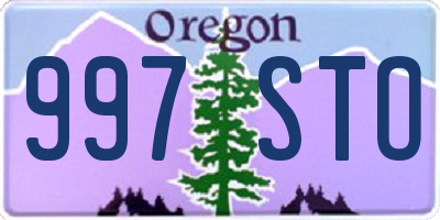 OR license plate 997STO
