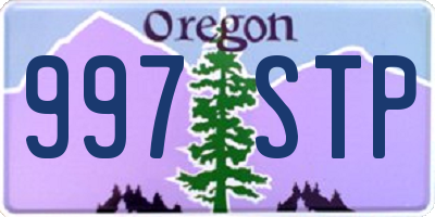 OR license plate 997STP