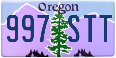 OR license plate 997STT