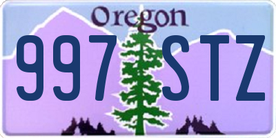 OR license plate 997STZ