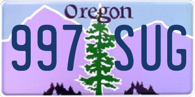 OR license plate 997SUG