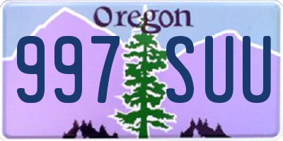 OR license plate 997SUU