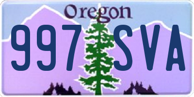 OR license plate 997SVA