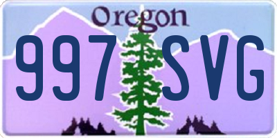 OR license plate 997SVG