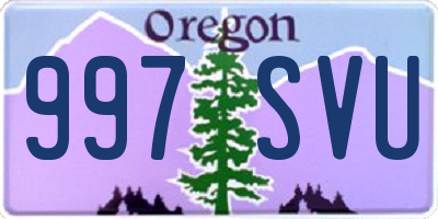 OR license plate 997SVU