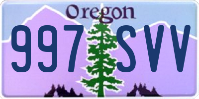 OR license plate 997SVV