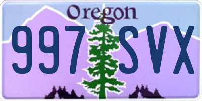 OR license plate 997SVX