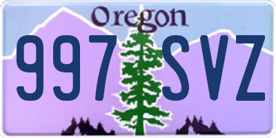 OR license plate 997SVZ
