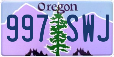 OR license plate 997SWJ