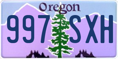 OR license plate 997SXH
