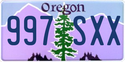 OR license plate 997SXX