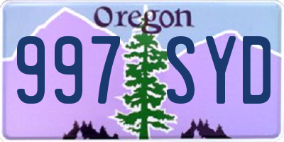 OR license plate 997SYD