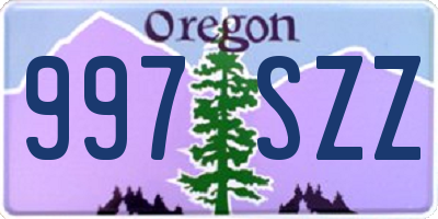 OR license plate 997SZZ