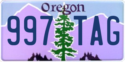 OR license plate 997TAG