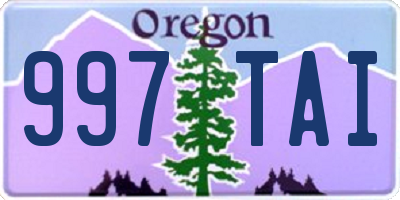 OR license plate 997TAI