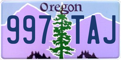 OR license plate 997TAJ