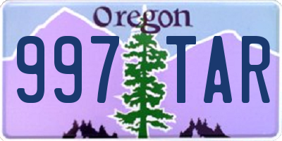 OR license plate 997TAR