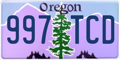 OR license plate 997TCD