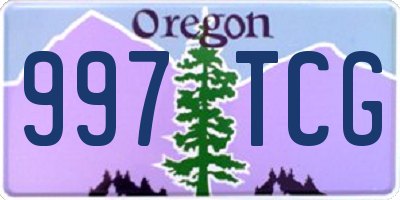 OR license plate 997TCG