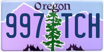 OR license plate 997TCH