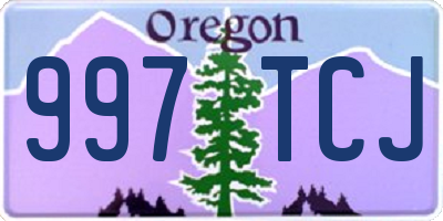 OR license plate 997TCJ
