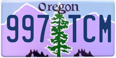 OR license plate 997TCM