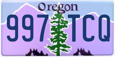 OR license plate 997TCQ