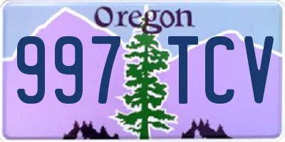 OR license plate 997TCV