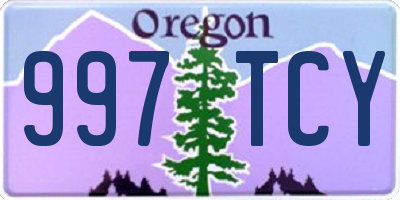 OR license plate 997TCY