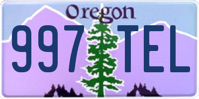 OR license plate 997TEL