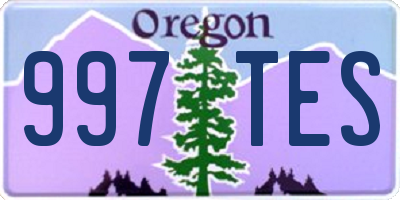 OR license plate 997TES