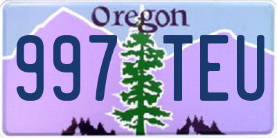 OR license plate 997TEU