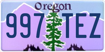 OR license plate 997TEZ