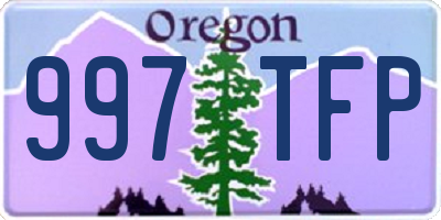 OR license plate 997TFP