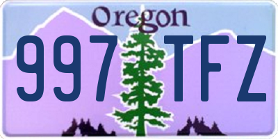 OR license plate 997TFZ