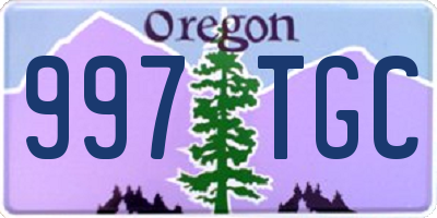 OR license plate 997TGC