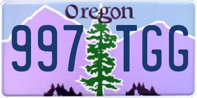 OR license plate 997TGG