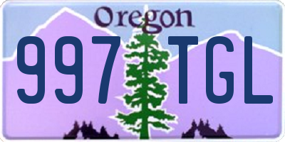 OR license plate 997TGL