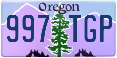 OR license plate 997TGP