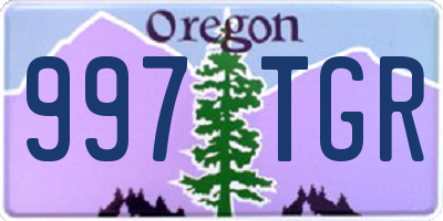 OR license plate 997TGR