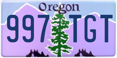 OR license plate 997TGT