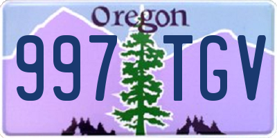 OR license plate 997TGV