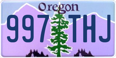 OR license plate 997THJ