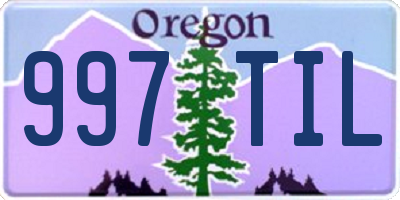 OR license plate 997TIL