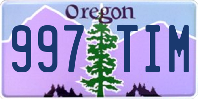 OR license plate 997TIM
