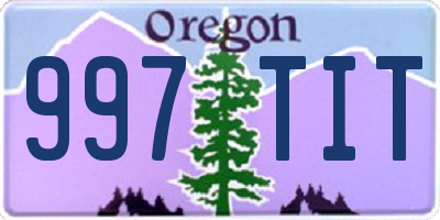 OR license plate 997TIT